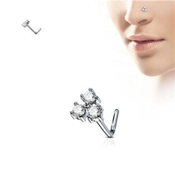Šperky4U Zahnutý piercing do nosu - N0079-C