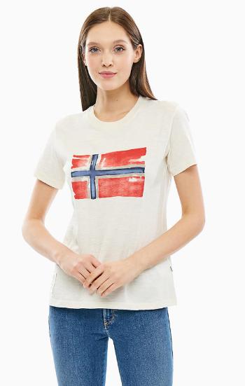 Napapijri NAPAPIJRI dámské jemně krémové tričko