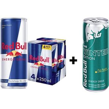 Red Bull 4 Pack 4× 0,25l + Red Bull Winter edition FigApple 0,25l (FOOD174sMix2)