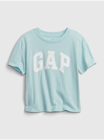 Modré holčičí dětské tričko GAP Logo short sleeve t-shirt
