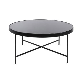 Velký černý konferenční stolek se skleněnou deskou - 2. jakost