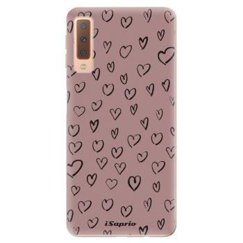 Odolné silikonové pouzdro iSaprio - Heart Dark - Samsung Galaxy A7 (2018)