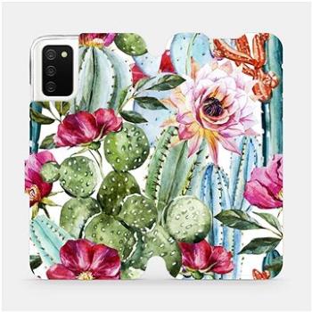 Flipové pouzdro na mobil Samsung Galaxy A02s - MG09S Kaktusy a květy (5903516654604)