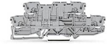 Dvojitá průchodková svorka WAGO 2002-2941, pružinové připojení , 5.20 mm, šedá, 50 ks