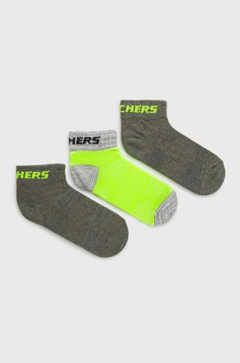 Dětské ponožky Skechers (3-pack) šedá barva