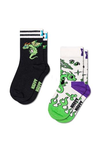 Dětské ponožky Happy Socks Kids 2-Pack Dragon Socks 2-pack zelená barva, P001476