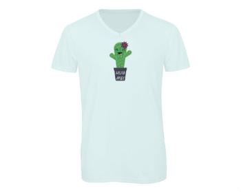 Pánské triko s výstřihem do V Kaktus