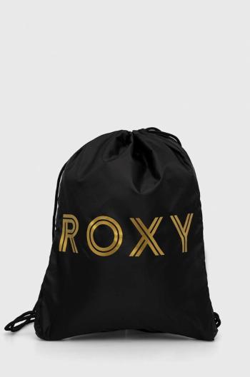 Taška Roxy černá barva, s potiskem