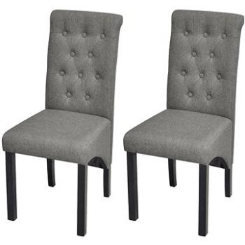 Jídelní židle 2 ks světle šedé textil (242222)