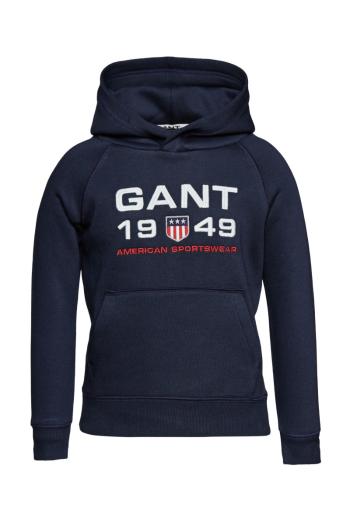 MIKINA GANT D1. GANT RETRO SHIELD HOODIE modrá 98/104