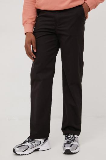 Kalhoty Lee pánské, černá barva, ve střihu chinos