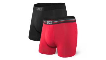 Saxx Vibe Boxer Brief 2-Pack Black / Red Multicolor SXPP2VBRD