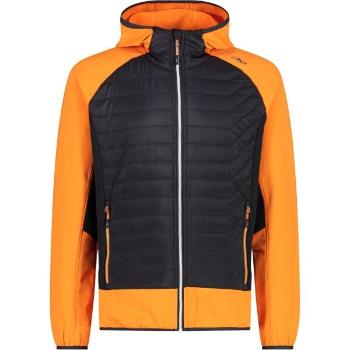 CMP MAN JACKET HYBRID FIX HOOD Pánská hybridní mikina, černá, velikost 52