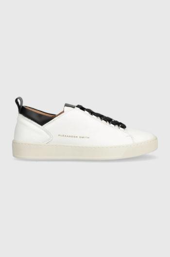 Kožené sneakers boty Alexander Smith Oxford bílá barva