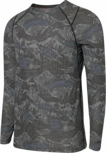 SAXX Quest Long Sleeve Crew Navy Mountainscape M Termoprádlo