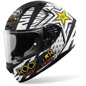 AIROH VALOR ROCKSTAR VARK35 - integrální černobílá helma  (motonad01940)