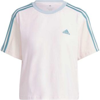 adidas 3-STRIPES TEE Dámské zkrácené tričko, růžová, velikost