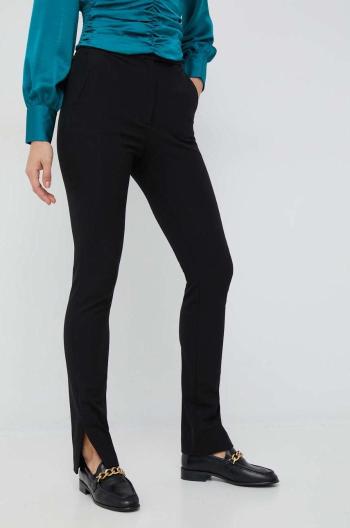 kalhoty Tommy Hilfiger dámské, černá barva, zvony, high waist