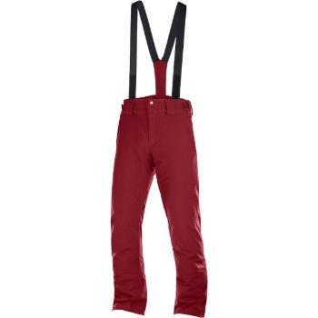 Salomon STORMSEASON Pánské lyžařské kalhoty, červená, velikost XL