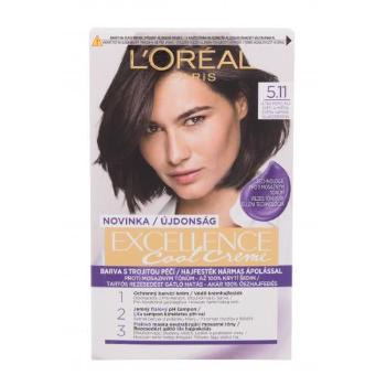 L'Oréal Paris Excellence Cool Creme 48 ml barva na vlasy W poškozená krabička 5,11 Ultra Ash Light Brown na barvené vlasy; na všechny typy vlasů