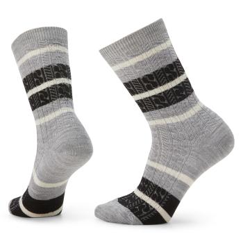 Smartwool W EVERYDAY STRIPED CABLE CREW - RECYCLED light gray Velikost: S ponožky