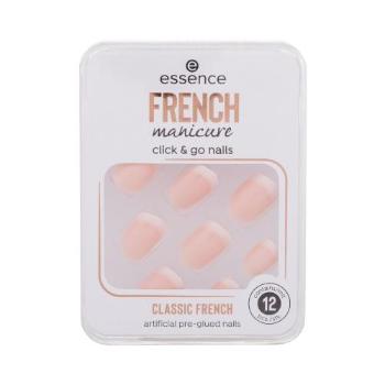 Essence French Manicure Click & Go Nails 12 ks umělé nehty pro ženy 01 Classic French