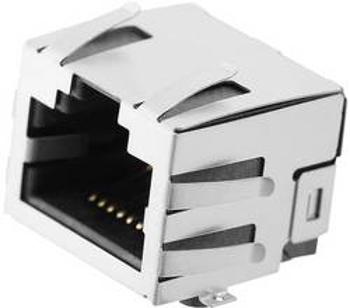 Zásuvka, vestavná horizontální encitech 2101-0120-02, RJ45 RJJS-88-SMT-WF, kov, 1 ks