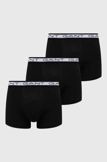 Boxerky Gant 3-pack pánské, černá barva