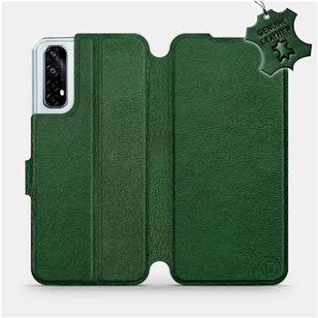 Flipové pouzdro na mobil Realme 7 - Zelené - kožené -   Green Leather (5903516410156)