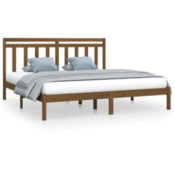 Rám postele medově hnědý masivní dřevo 180×200 cm Super King, 3105268 (3105268)