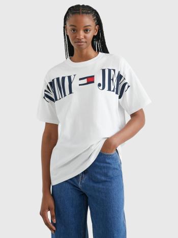 Tommy Jeans dámské bílé tričko - M (YBR)