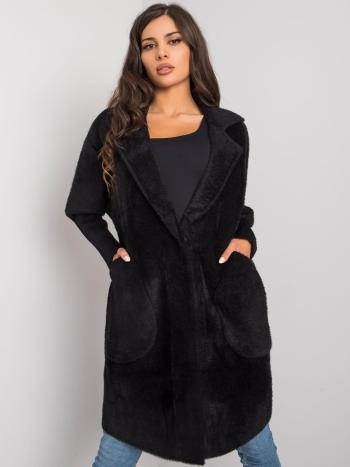 ČERNÝ KLASICKÝ TEDDY COAT EVELINE MBM-PL-1521.97P-BLACK Velikost: ONE SIZE