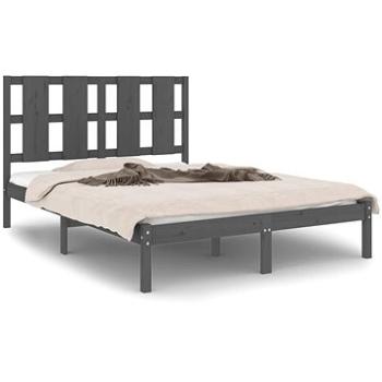 Rám postele šedý masivní borovice 120 × 200 cm, 3105597 (3105597)