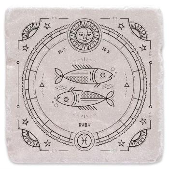 Mramorový tácek - znamení zvěrokruhu, ryby