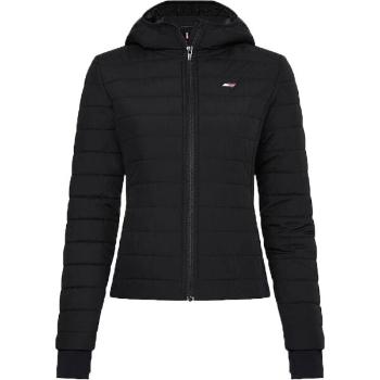 Tommy Hilfiger SLIM SORONA PADDED HOOD JACKET Dámská přechodová bunda, černá, velikost M