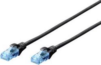 Síťový kabel RJ45 Digitus DK-1512-030/BL, CAT 5e, U/UTP, 3.00 m, černá