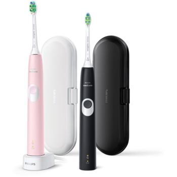 Philips Sonicare ProtectiveClean 4300 HX6800/35 sonický elektrický zubní kartáček, 2 těla Black and Pink