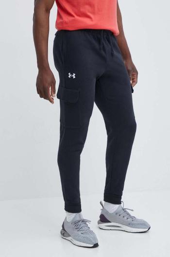 Tepláky Under Armour černá barva, hladké