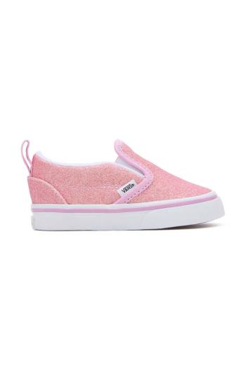 Dětské tenisky Vans TD Slip-On V růžová barva