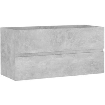 Skříňka pod umyvadlo betonově šedá 90x38,5x45 cm dřevotříska 804759 (1187,19)