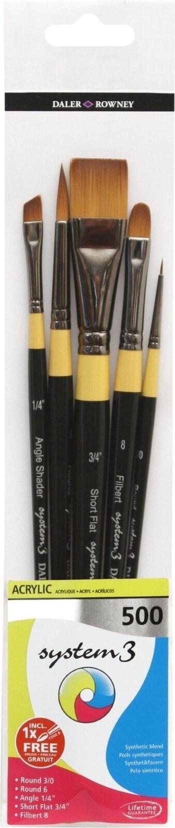 Daler Rowney System3 Acrylic Brush Synthetic Sada štětců 1 ks