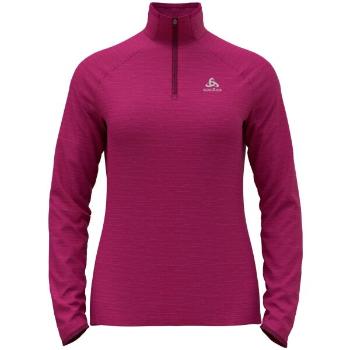 Odlo W MIDLAYER 1/2 ZIP RUN EASYWARM Dámská běžecká mikina, růžová, velikost