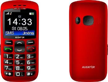 Aligator A670 Senior, červená + nabíjecí stojánek