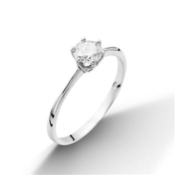 Šperky4U Stříbrný prsten s zirkonem, vel. 51 - velikost 51 - CS2041-51