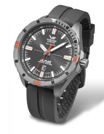 Vostok Europe Almaz Titanium Line NH35A/320H263 - Šedý silikonový řemínek