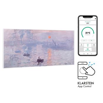 Klarstein Wonderwall Air Art Smart, infračervený ohřívač, 120 x 60 cm, 700 W, aplikace, východ slunce