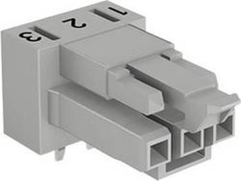 Síťový konektor WAGO zásuvka, vestavná horizontální, počet kontaktů: 3, 16 A, 250 V, bílá, 100 ks