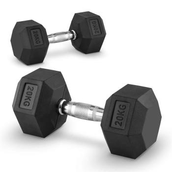 Capital Sports Hexbell Dumbbell jednoruční činka, 20 kg