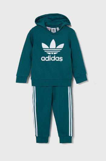 Dětská tepláková souprava adidas Originals HOODIE SET zelená barva, IX5166