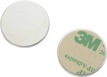 Samolepicí magnet TRU COMPONENTS N35-2502 1563971, (Ø) 25 mm, stříbrná, 1 ks